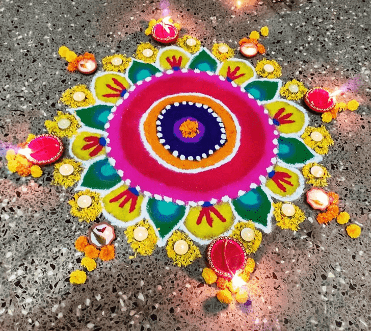 Stunning Simha Sankranti Rangoli