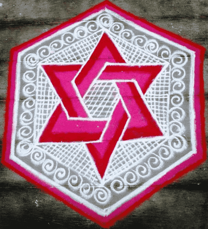 Hard Simple Kolam Rangoli