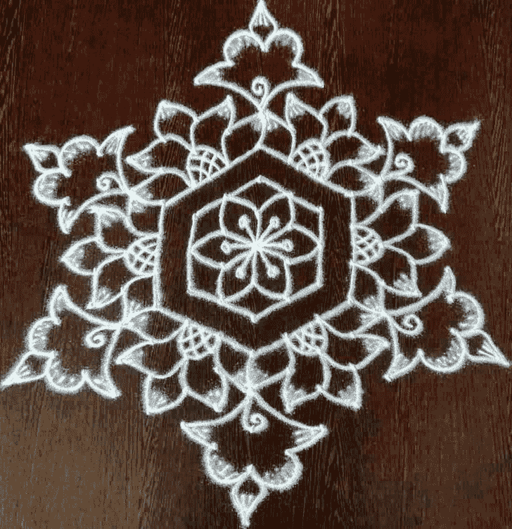 Simple Kolam Rangoli