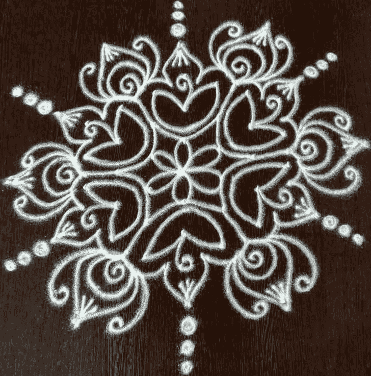 Enthralling Simple Kolam Rangoli