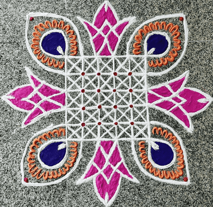 Enticing Simple Kolam Rangoli