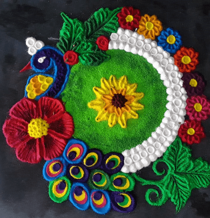 Bewitching Simple Rangoli