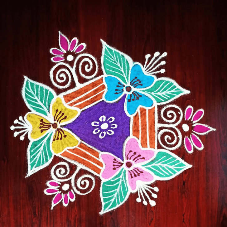 Delightful Simple Rangoli