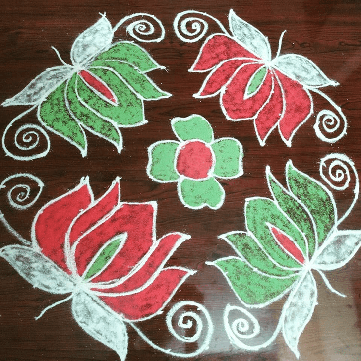 Wonderful Simple Rangoli Design