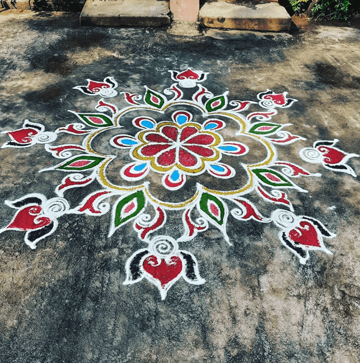 Alluring Sita Navami Rangoli