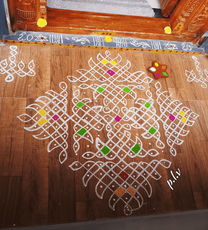 Charming Sita Navami Rangoli