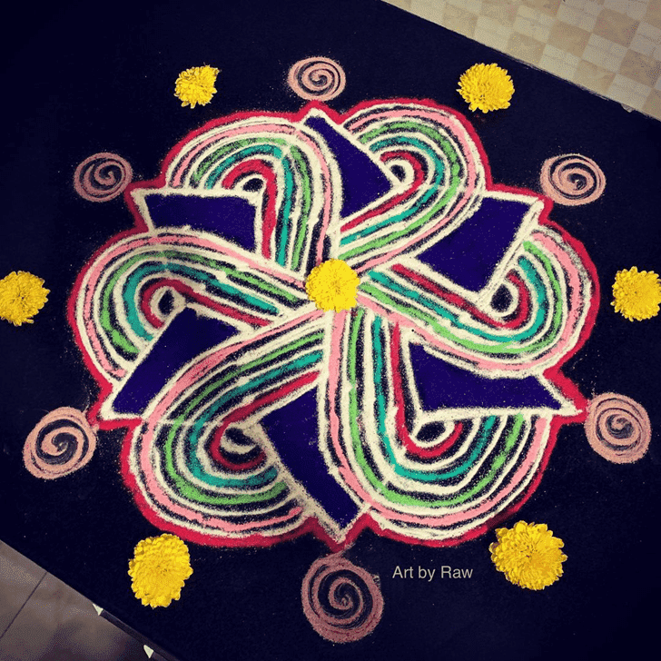 Dazzling Sita Navami Rangoli