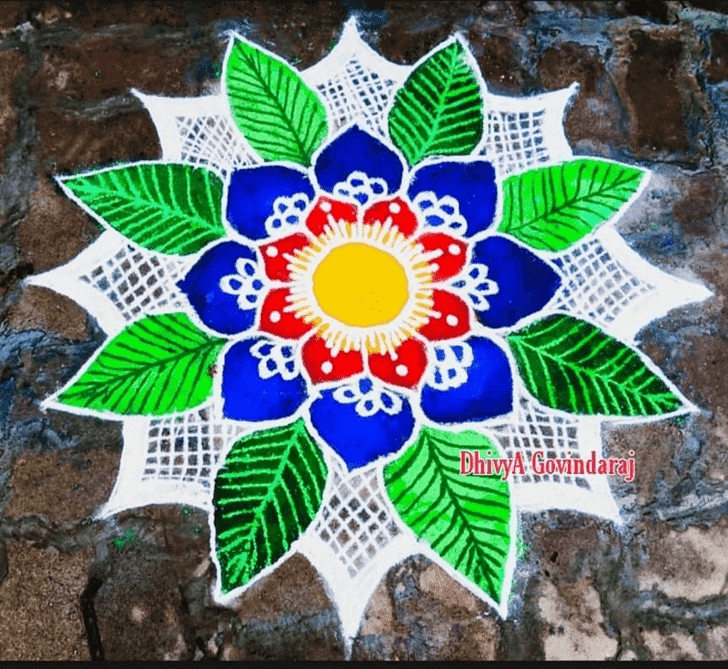 Lovely Sita Navami Rangoli Design