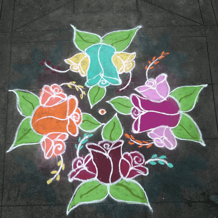 Pretty Sita Navami Rangoli