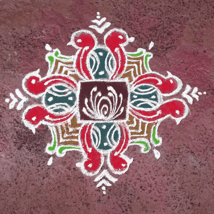 Radiant Sita Navami Rangoli