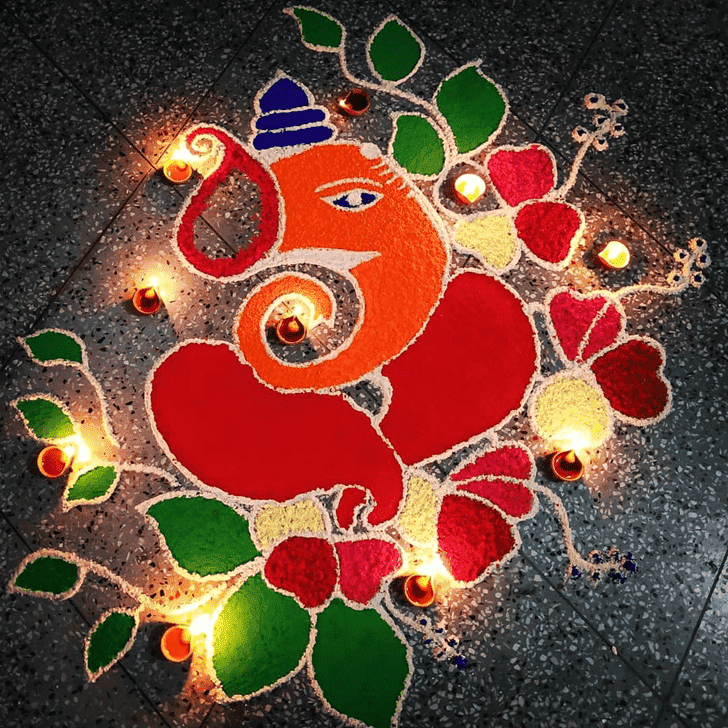 Shapely Sita Navami Rangoli