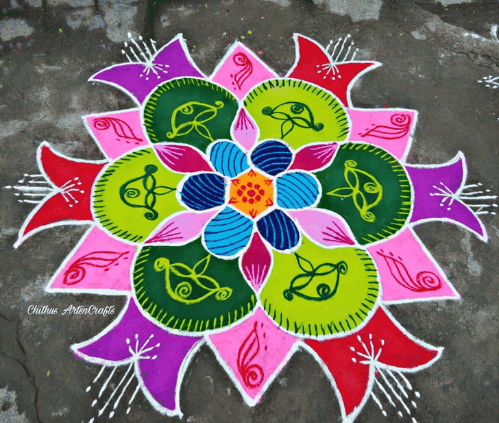 Wonderful Sita Navami Rangoli Design