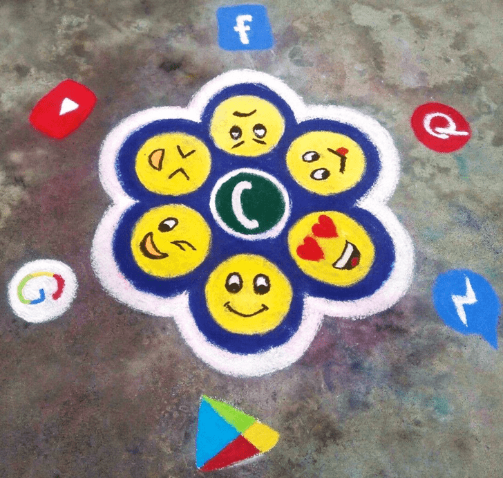 Delightful Social Media Rangoli