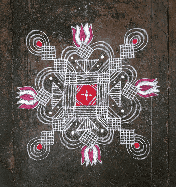 Angelic Somvati Amavasya Rangoli