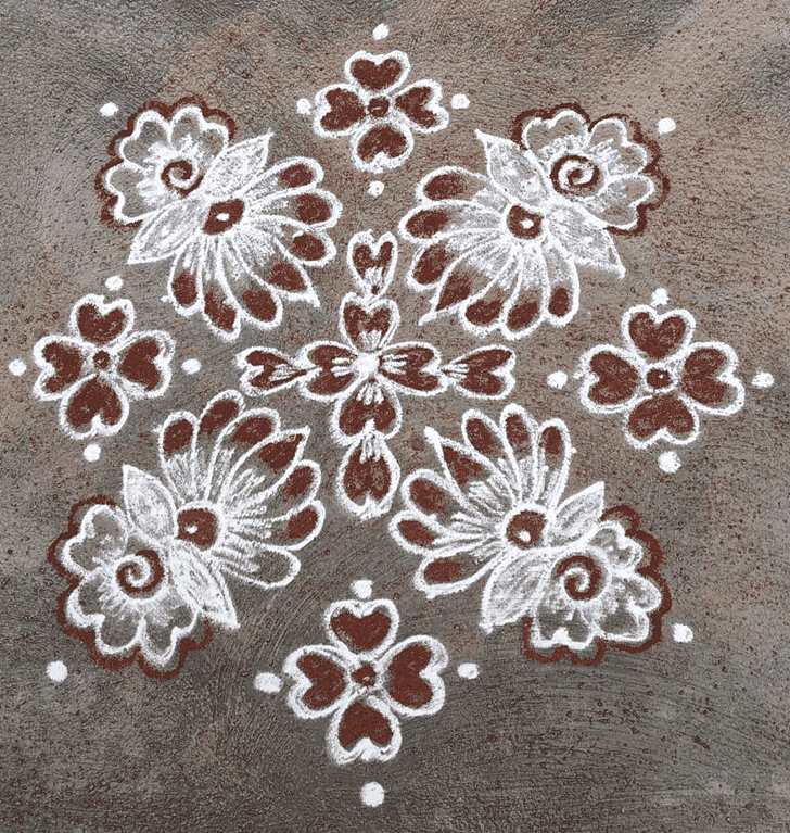 Appealing Somvati Amavasya Rangoli