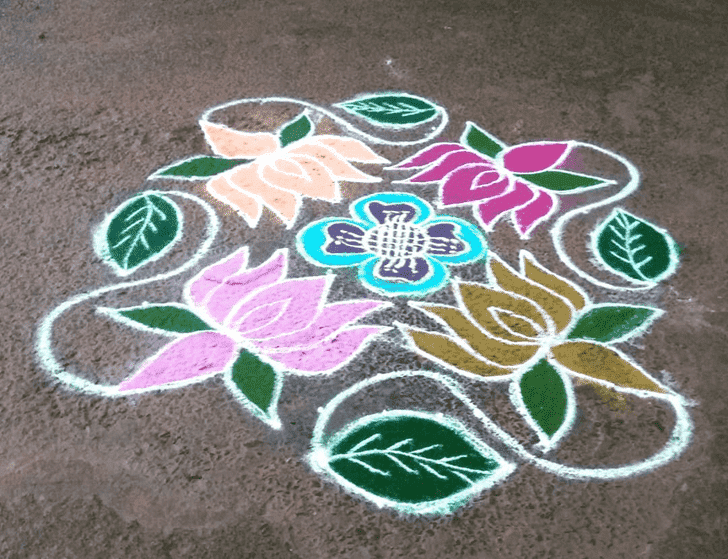 Beauteous Somvati Amavasya Rangoli