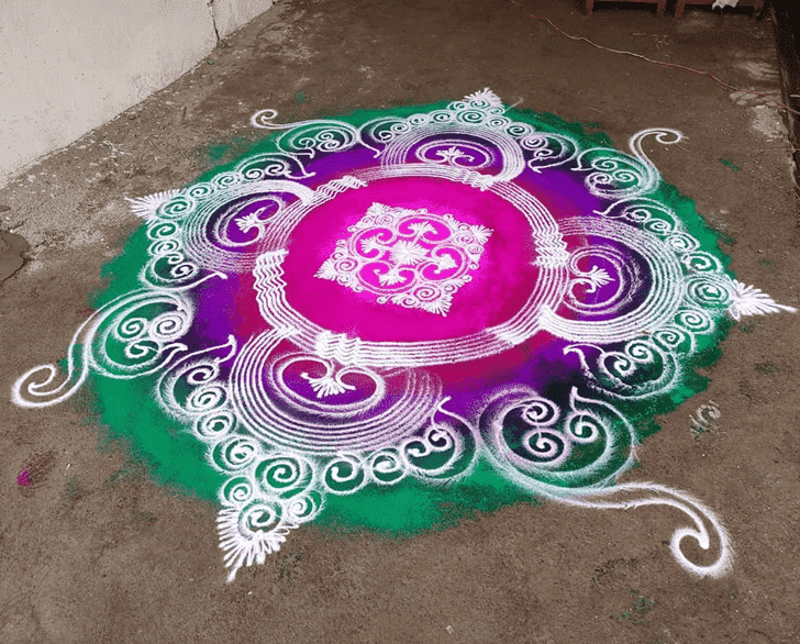 Captivating Somvati Amavasya Rangoli