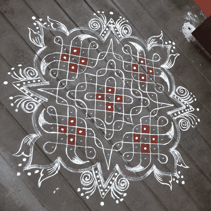 Classy Somvati Amavasya Rangoli