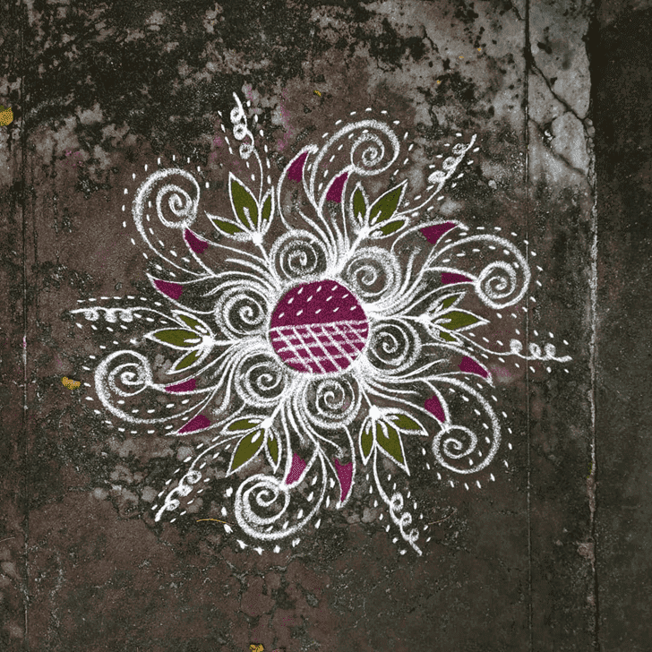 Comely Somvati Amavasya Rangoli