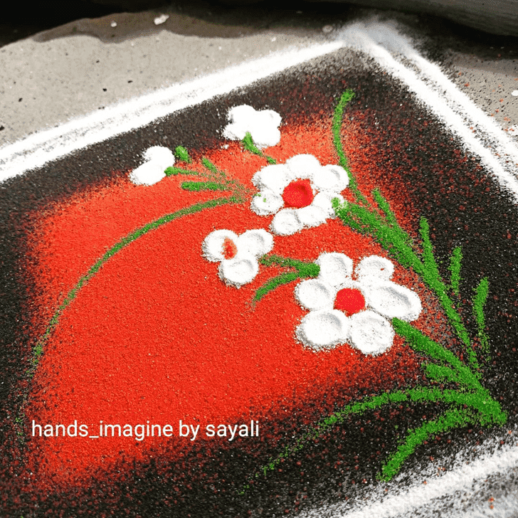 Hard Somvati Amavasya Rangoli