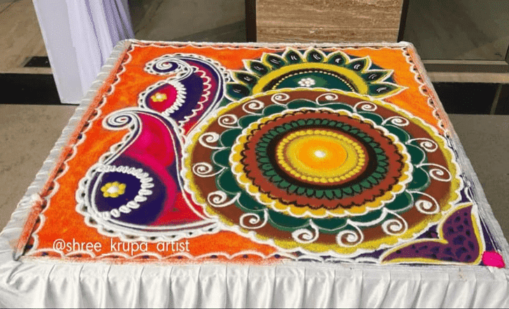 Exquisite Somvati Amavasya Rangoli