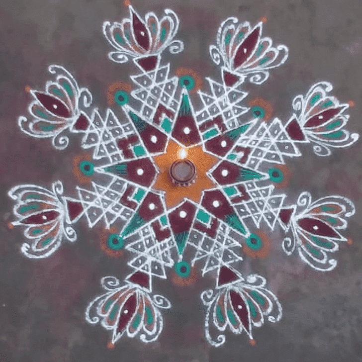 Fair Somvati Amavasya Rangoli