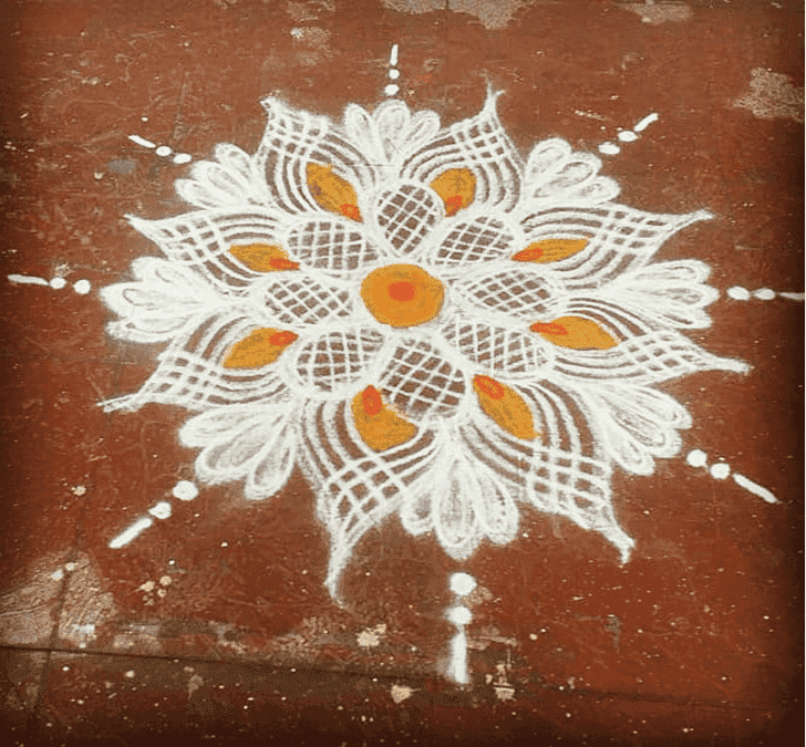 Graceful Somvati Amavasya Rangoli