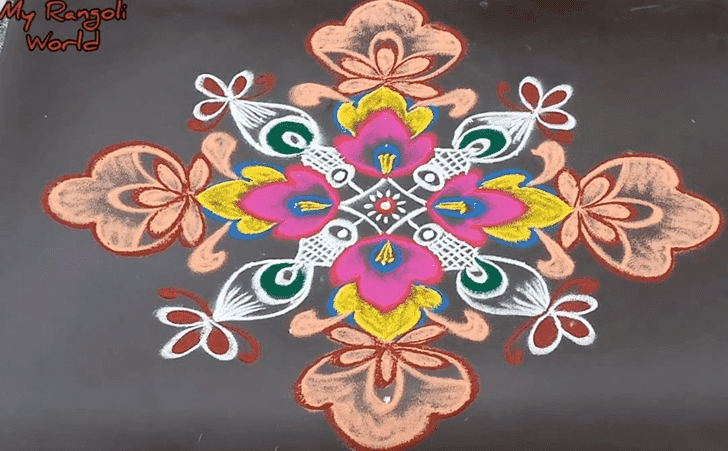 Inviting Somvati Amavasya Rangoli