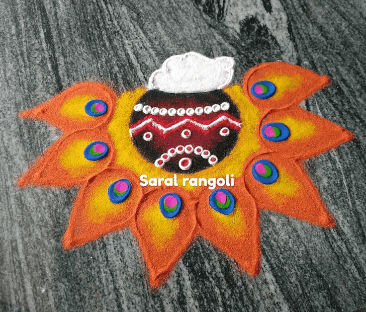 Pretty Somvati Amavasya Rangoli