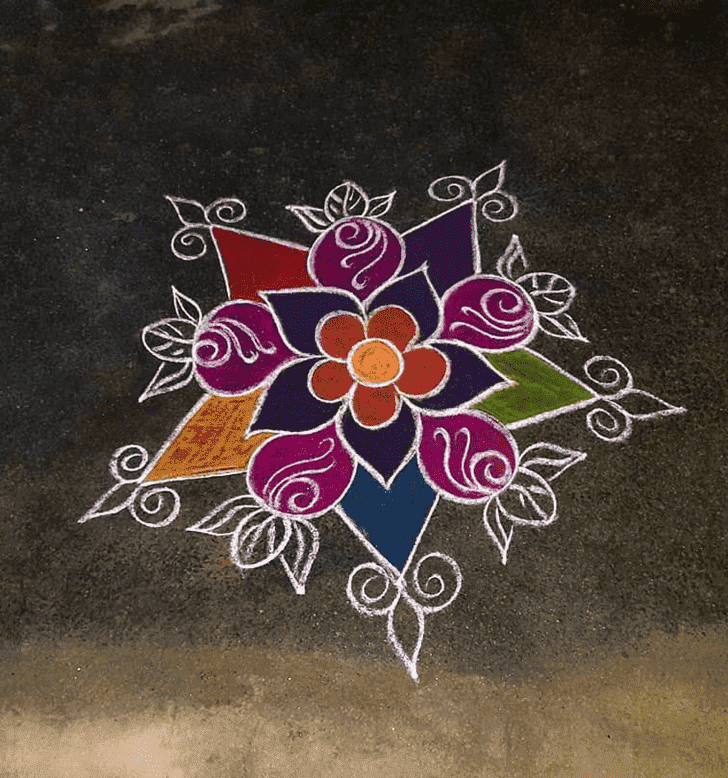 Radiant Somvati Amavasya Rangoli