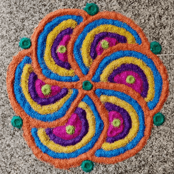 Refined Somvati Amavasya Rangoli