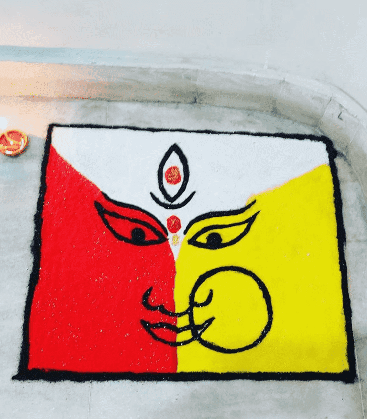 Slightly Somvati Amavasya Rangoli