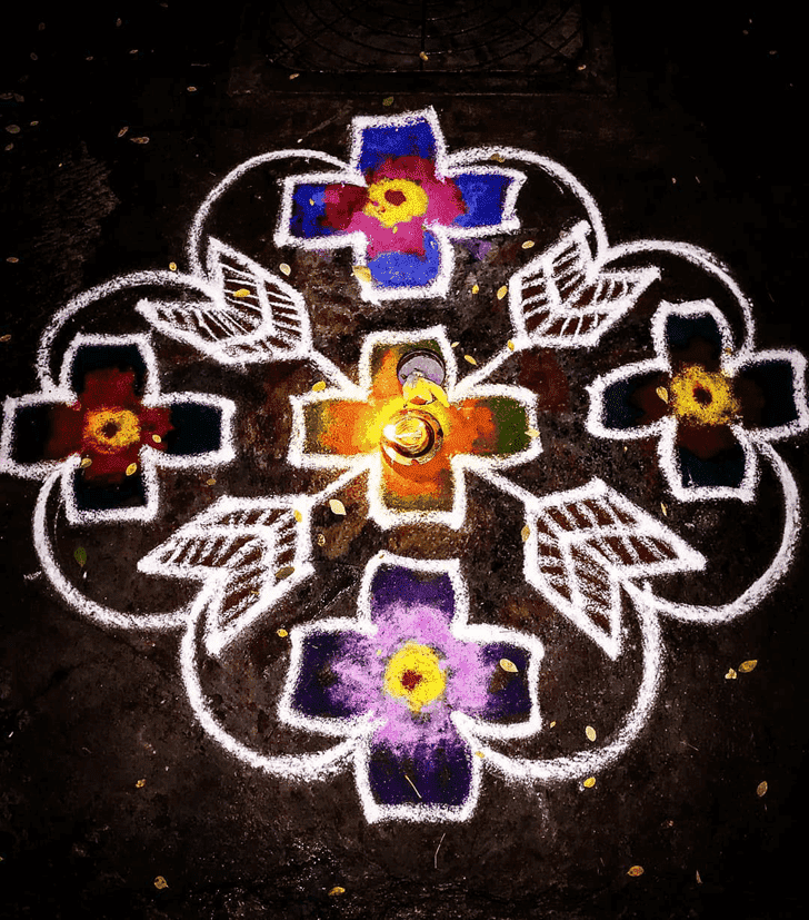 Superb Somvati Amavasya Rangoli