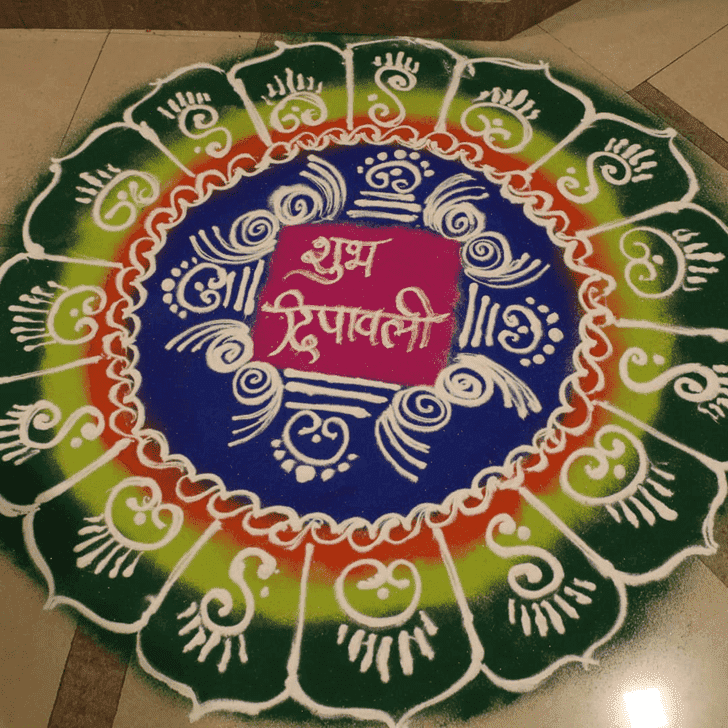 Wonderful Somvati Amavasya Rangoli Design