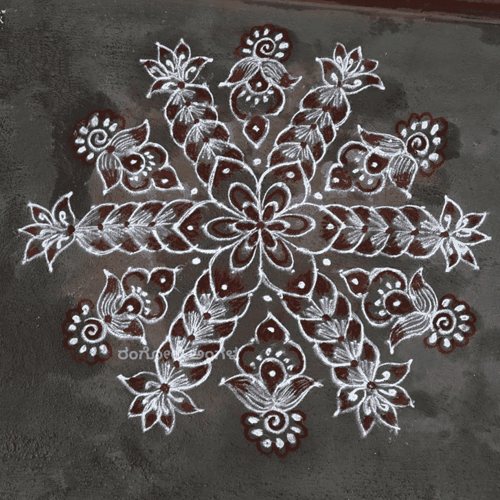 Hard Sravana Amavasya Rangoli