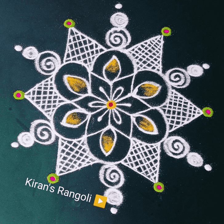 Elegant Sravana Amavasya Rangoli