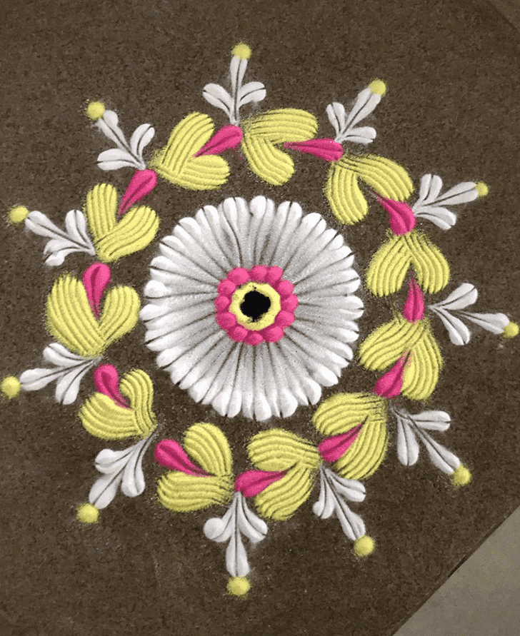 Lovely Sravana Amavasya Rangoli Design