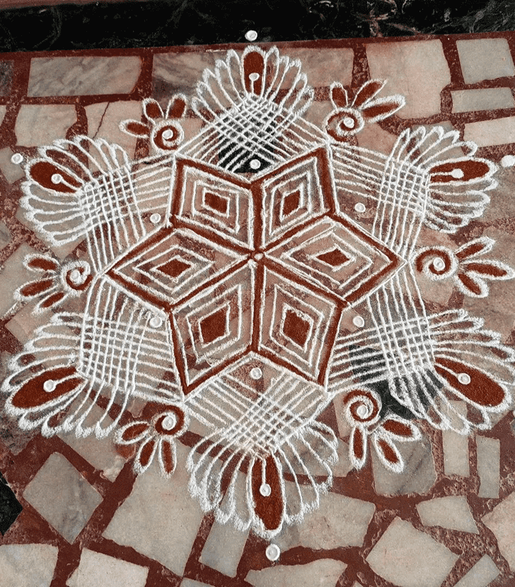 Comely Sravana Purnima Rangoli