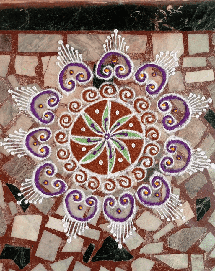 Hard Sravana Purnima Rangoli