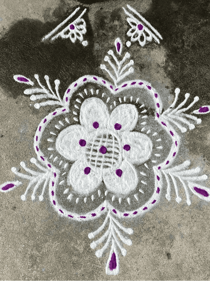 Lovely Sravana Purnima Rangoli Design