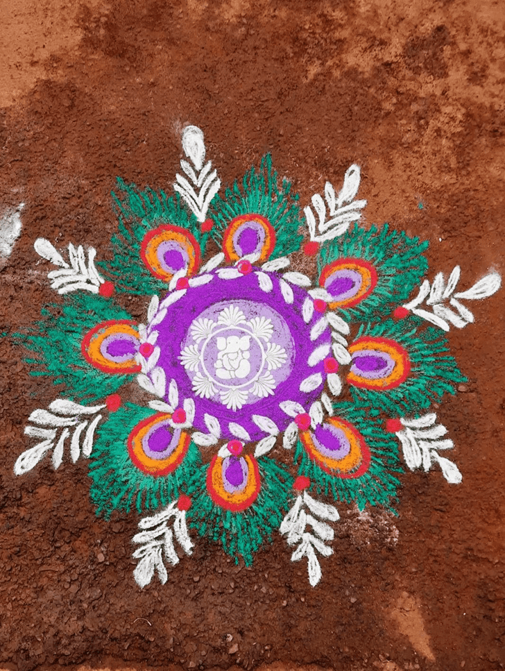 Marvelous Sravana Purnima Rangoli