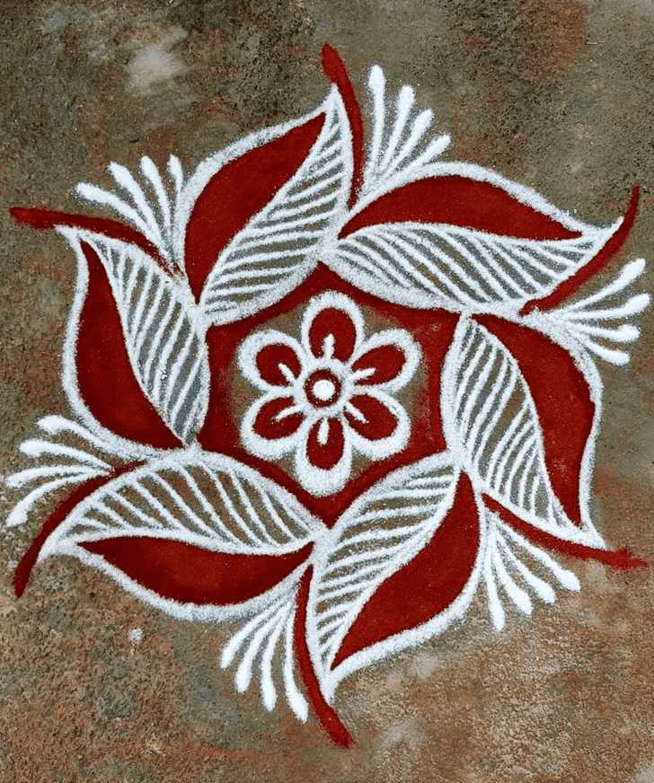 Ravishing Sravana Purnima Rangoli