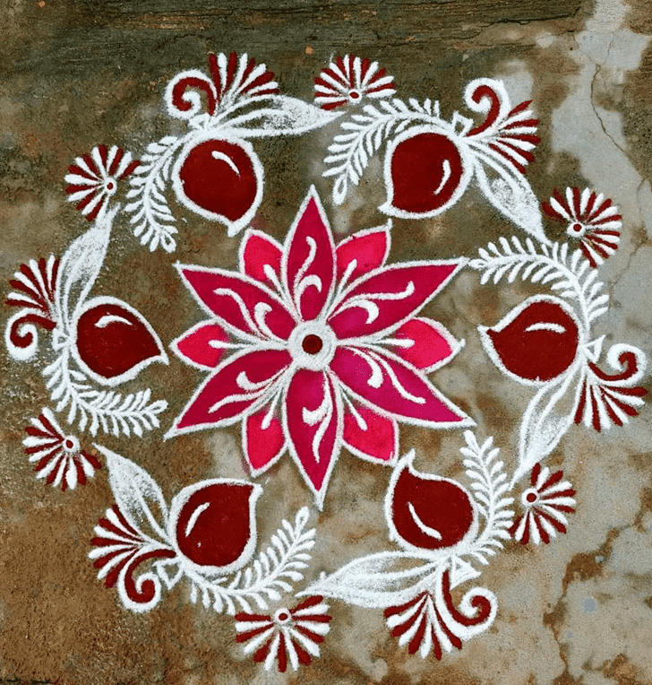 Refined Sravana Purnima Rangoli