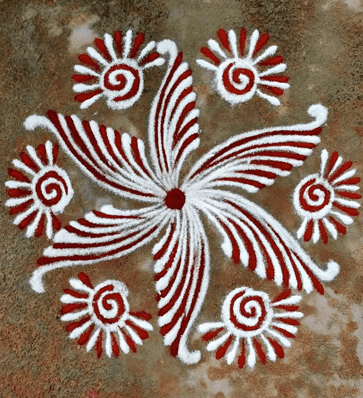 Slightly Sravana Purnima Rangoli