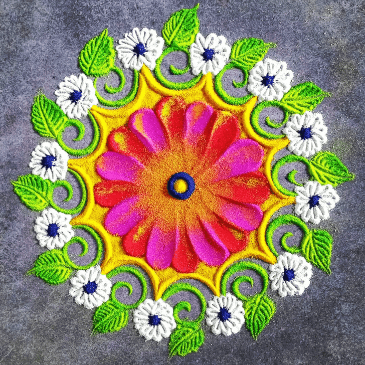 Mesmeric Stunning Rangoli