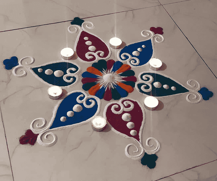 Fine Swaminarayan Jayanti Rangoli