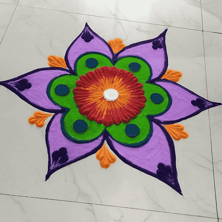 Lovely Swaminarayan Jayanti Rangoli Design