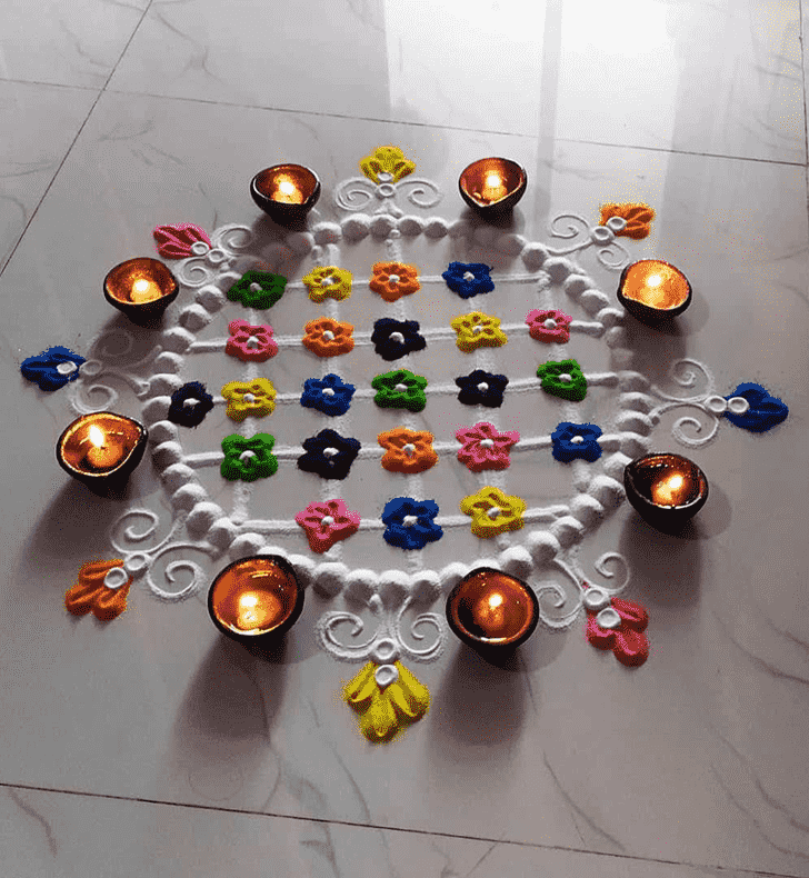 Mesmeric Swaminarayan Jayanti Rangoli