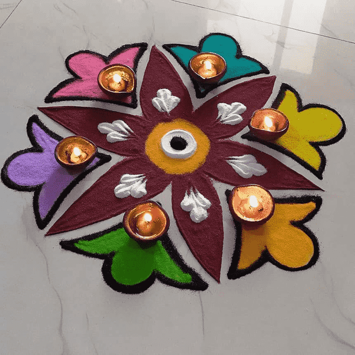 Nice Swaminarayan Jayanti Rangoli