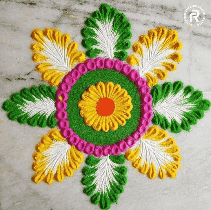 Refined Swaminarayan Jayanti Rangoli